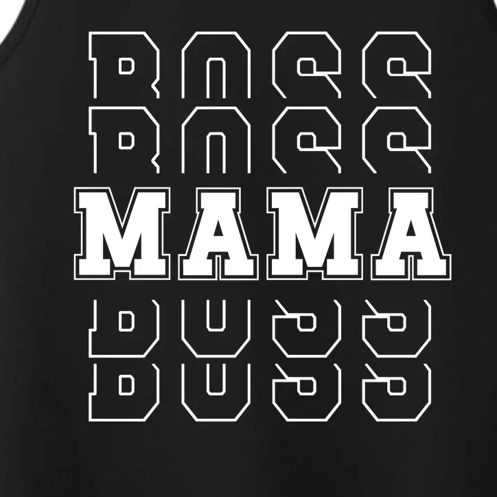 Boss Mama Retro Cute Gift For Mom Performance Tank