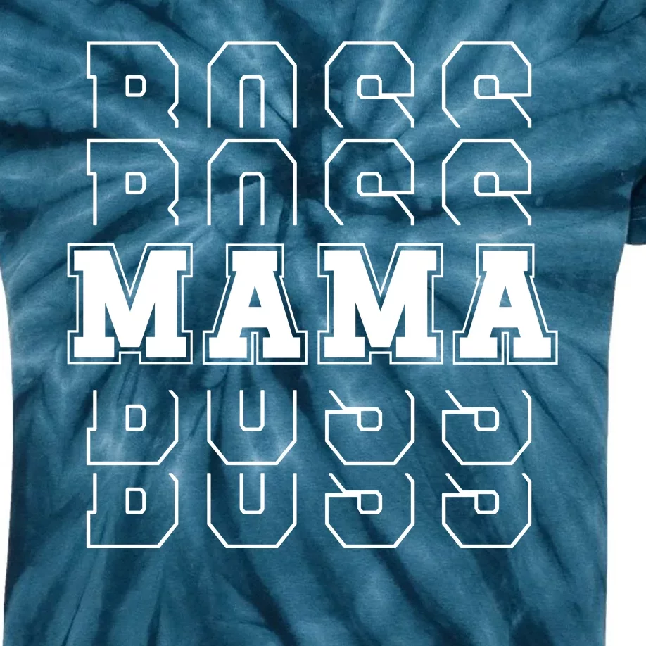 Boss Mama Retro Cute Gift For Mom Kids Tie-Dye T-Shirt