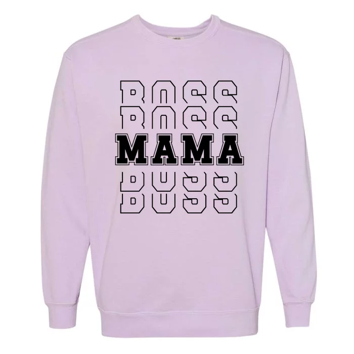 Boss Mama Retro Cute Gift For Mom Garment-Dyed Sweatshirt