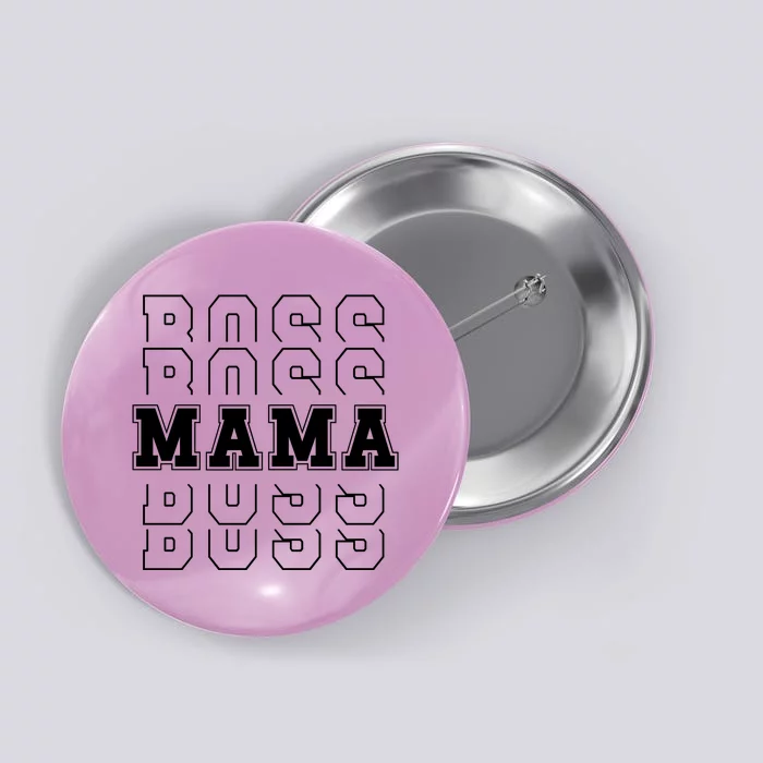 Boss Mama Retro Cute Gift For Mom Button