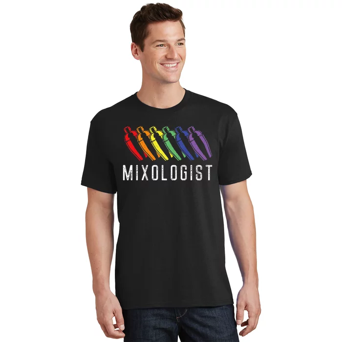 Bartender Mixologist Rainbow Mixologist T-Shirt