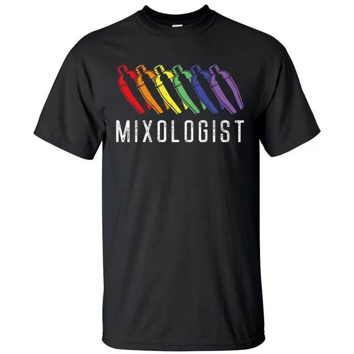 Bartender Mixologist Rainbow Mixologist Tall T-Shirt