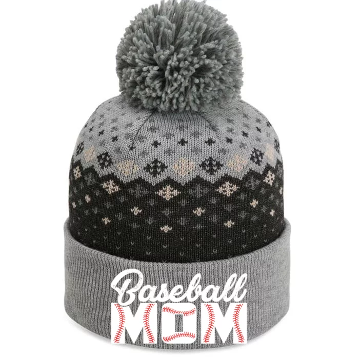 Baseball Mom Sporty Vintage Gift The Baniff Cuffed Pom Beanie