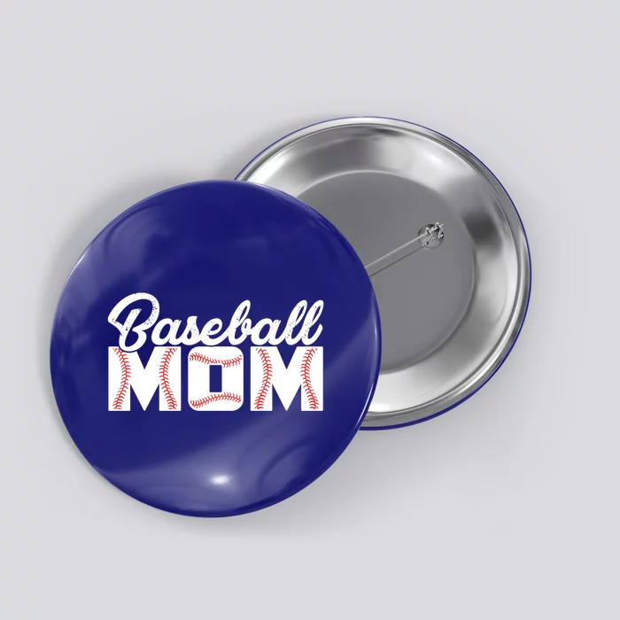 Baseball Mom Sporty Vintage Gift Button