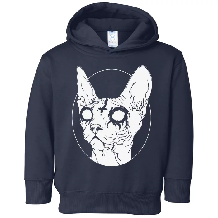 Black Metal Sphynx Cat I Goth And Death Metal Toddler Hoodie