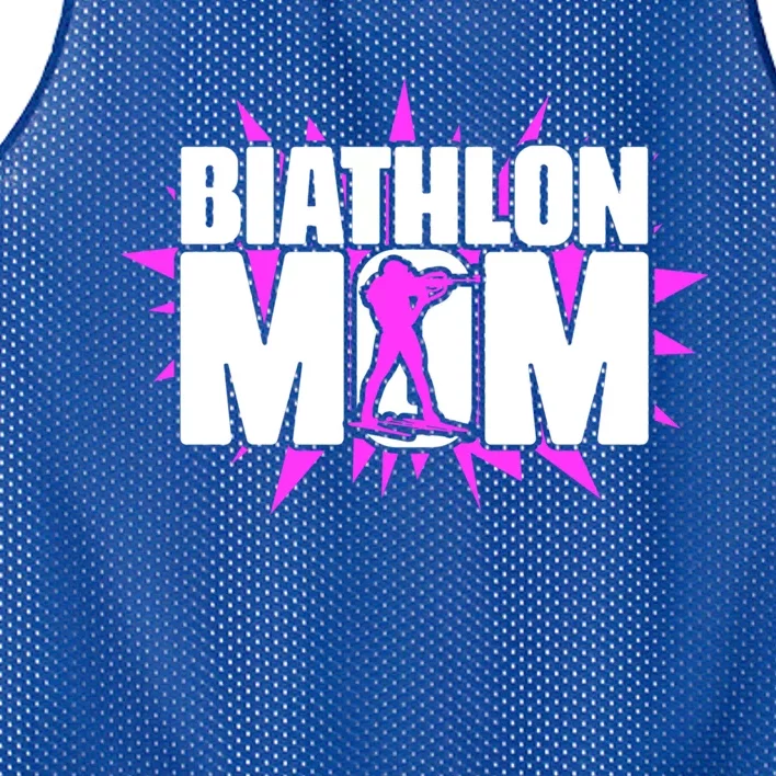 Biathlon Mom Skiing Shooting Ski Sport Biathlete Gift Mesh Reversible Basketball Jersey Tank