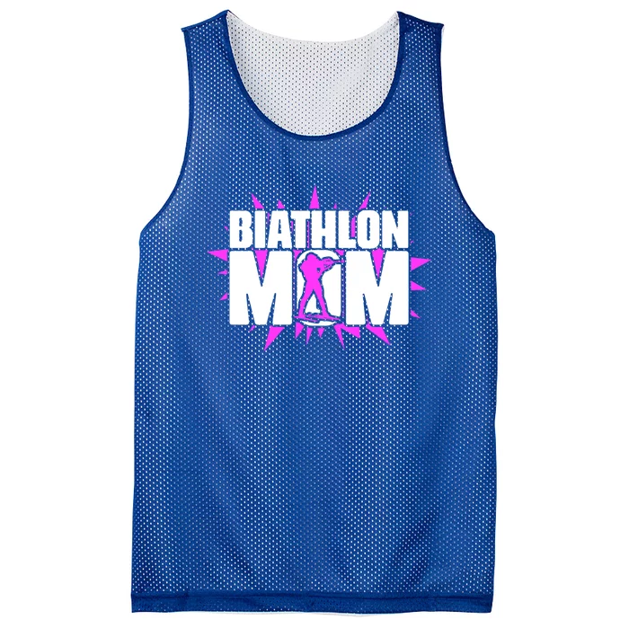 Biathlon Mom Skiing Shooting Ski Sport Biathlete Gift Mesh Reversible Basketball Jersey Tank