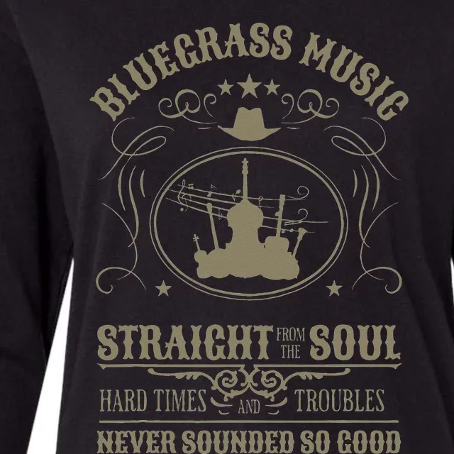 Bluegrass Music Straight From The Soul Womens Cotton Relaxed Long Sleeve T-Shirt