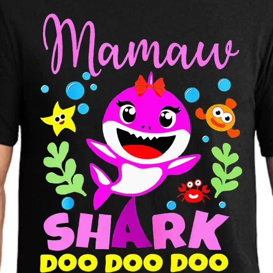 birthday mamaw s shark mamaw shark family mors day Pajama Set