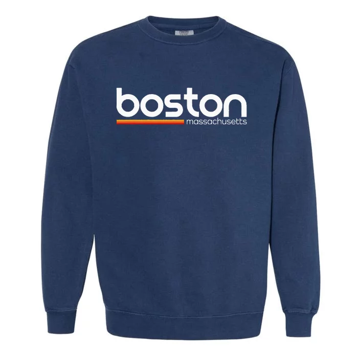 Boston Massachusetts Souvenir Vintage Massachusetts Boston Garment-Dyed Sweatshirt