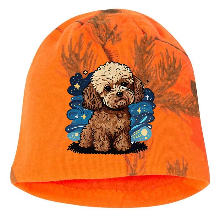 Brown Maltipoo Starry Night Van Gogh Maltipoo Mom Dad Owner Kati - Camo Knit Beanie