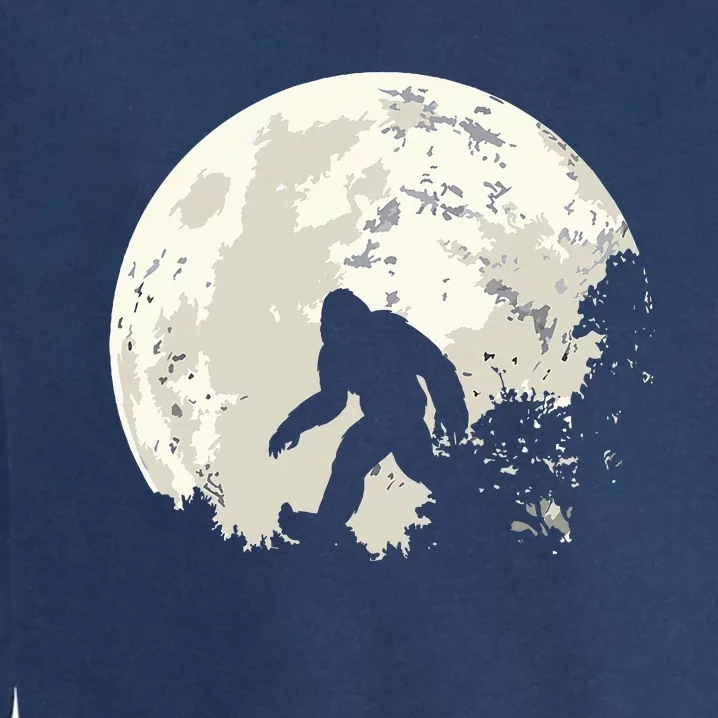 Bigfoot Moon Sasquatch I Believe In Bigfoot Garment-Dyed Sweatshirt