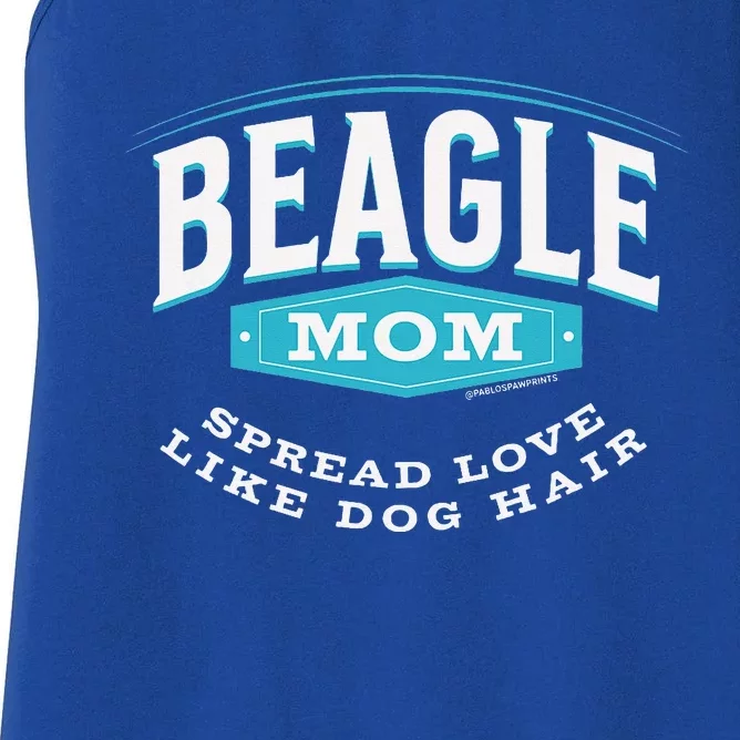 Beagle Mom Spread Love Like Dog Hair Dog Mom Women's Racerback Tank