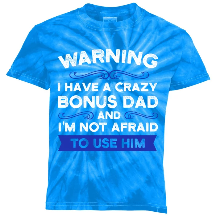 Being My Stepdad Is Gift Bonus Father Stepdad Gift Kids Tie-Dye T-Shirt