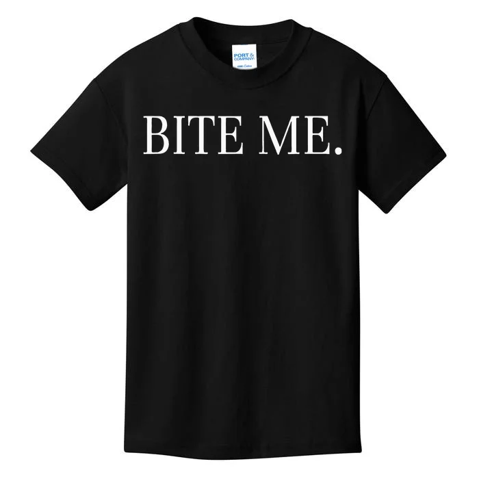 Bite Me Slogan Funny Kids T-Shirt