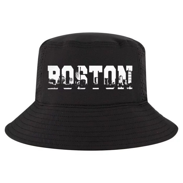 Boston Massachusetts Skyline Graphic Apparel Cool Comfort Performance Bucket Hat