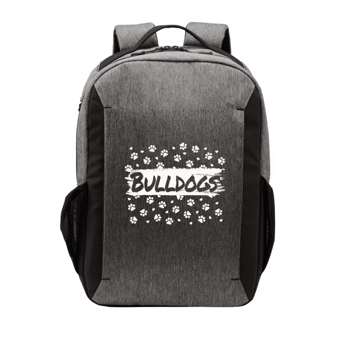 Bulldogs Mascot School Spirit Back To School Footprint Squad Vector Backpack