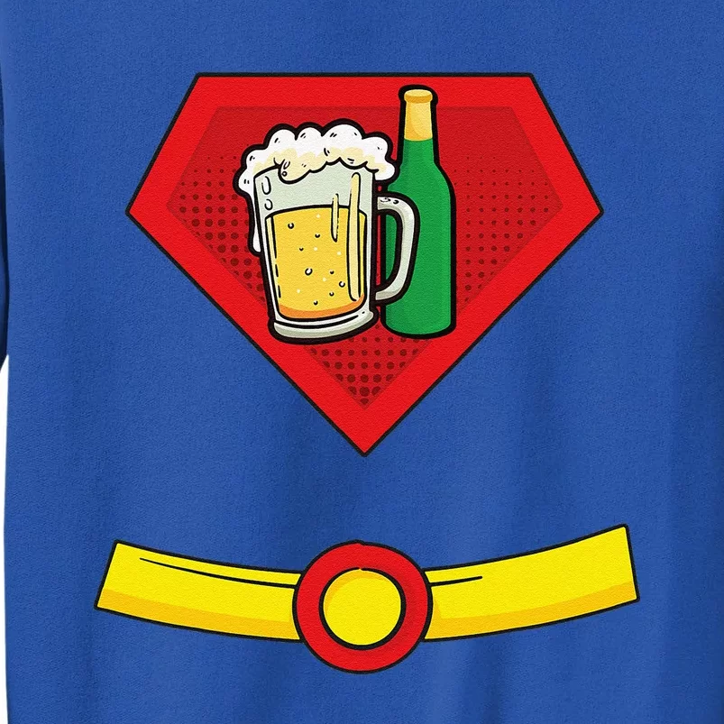 Beer Man Superhero Halloween Costume Tall Sweatshirt