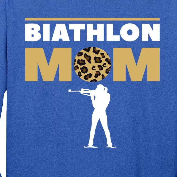 Biathlon Mom Skiing Competition Biathlete Cute Gift Long Sleeve Shirt