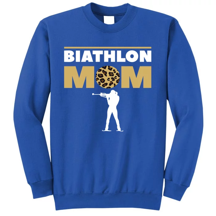 Biathlon Mom Skiing Competition Biathlete Cute Gift Tall Sweatshirt