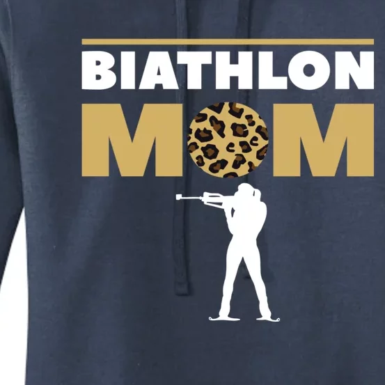 Biathlon Mom Skiing Competition Biathlete Cute Gift Women's Pullover Hoodie