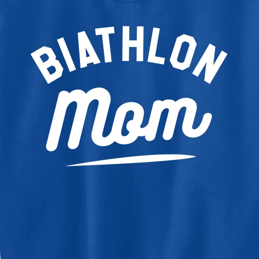 Biathlon Mom Skiing Competition Biathlete Gift Kids Sweatshirt