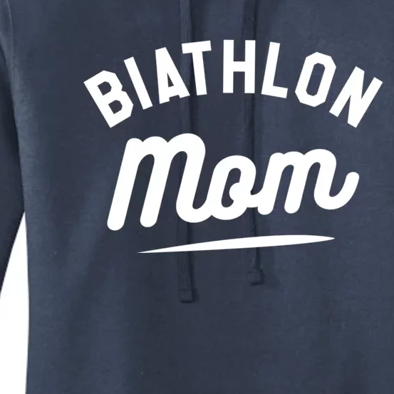 Biathlon Mom Skiing Competition Biathlete Gift Women's Pullover Hoodie