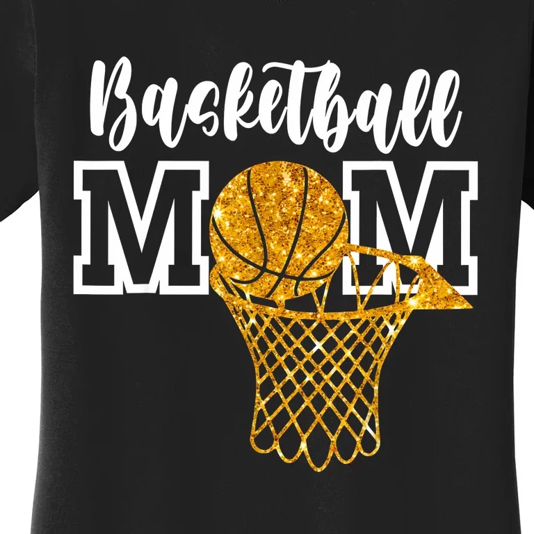 Basketball Mom Supportive Player Mama Mothers Day Women's T-Shirt