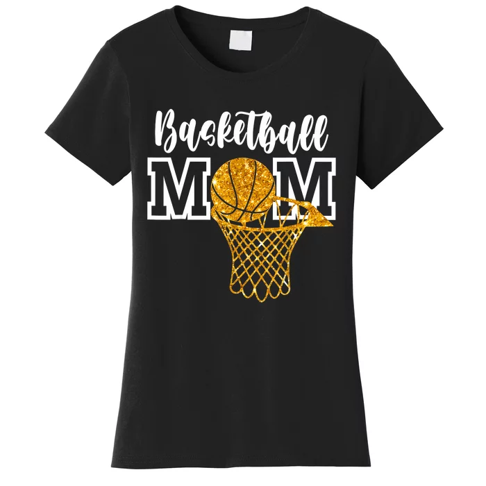 Basketball Mom Supportive Player Mama Mothers Day Women's T-Shirt