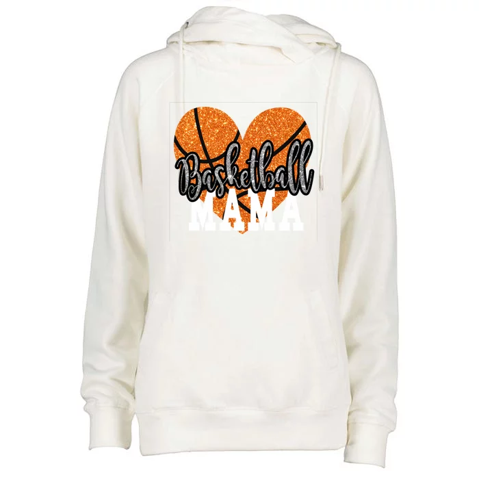 Basketball Mama Sports Mom Meaningful Gift Womens Funnel Neck Pullover Hood