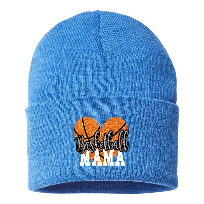 Basketball Mama Sports Mom Meaningful Gift Sustainable Knit Beanie