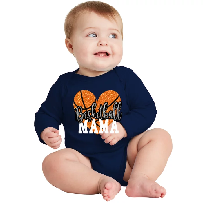 Basketball Mama Sports Mom Meaningful Gift Baby Long Sleeve Bodysuit