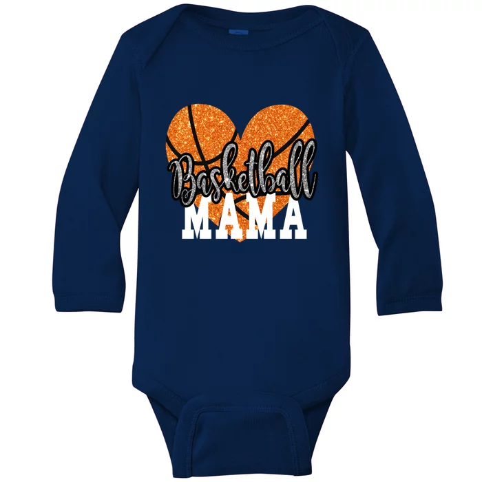 Basketball Mama Sports Mom Meaningful Gift Baby Long Sleeve Bodysuit