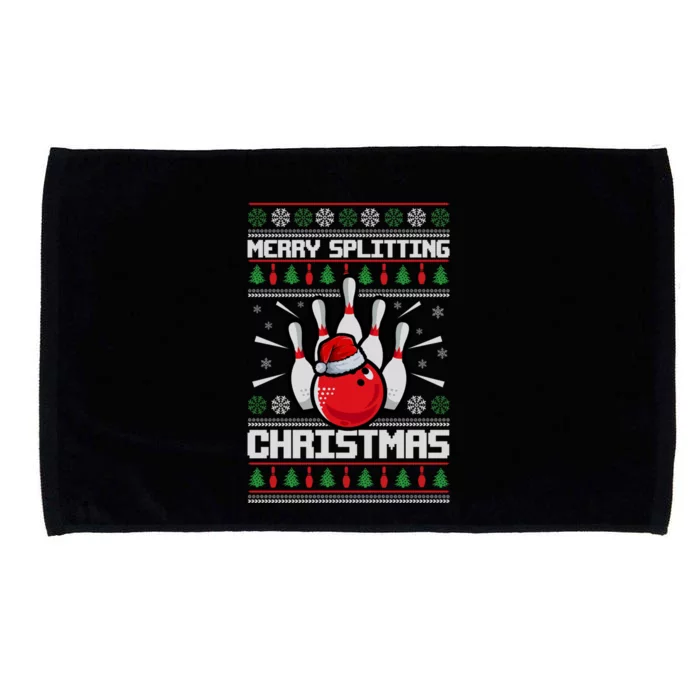 Bowling Merry Splitting Christmas Bowler Split Christmas Great Gift Microfiber Hand Towel