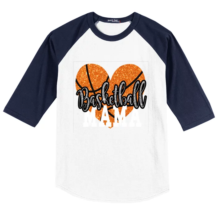 Basketball Mama Sports Mom Gift Baseball Sleeve Shirt