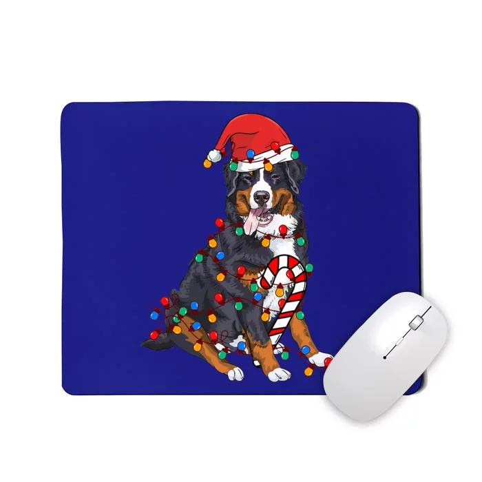 Bernese Mountain Santa Christmas Lights Dog Lover Pajama Mousepad