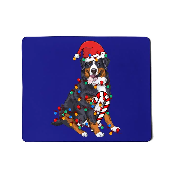 Bernese Mountain Santa Christmas Lights Dog Lover Pajama Mousepad