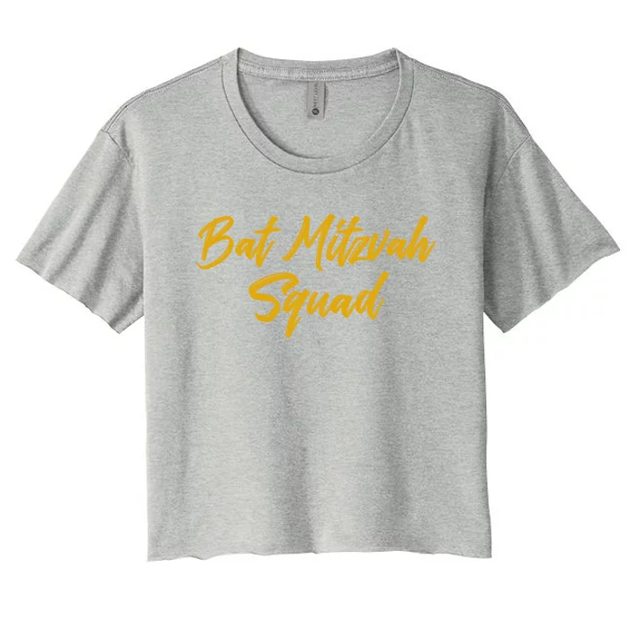 Bat Mitzvah Squad Happy Birthday Jewish Friends Family Meaningful Gift Women's Crop Top Tee