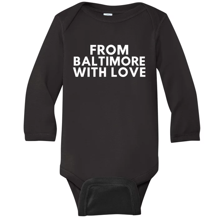 Brandon M. Scott From Baltimore With Love Baby Long Sleeve Bodysuit