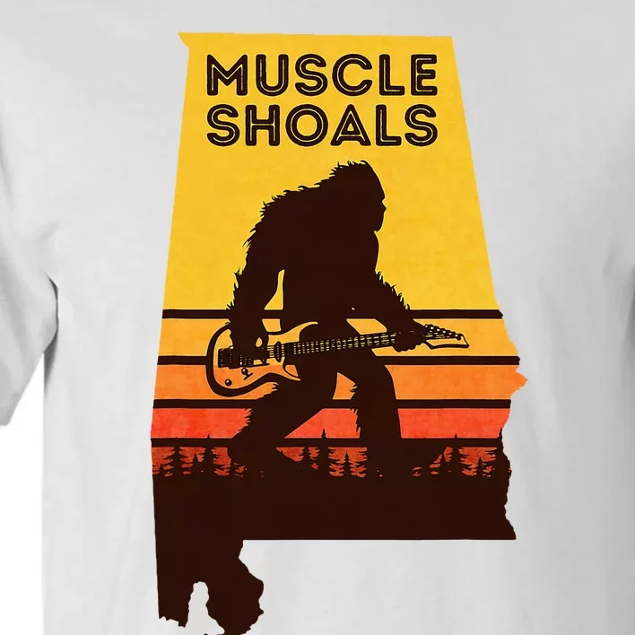 Bigfoot Muscle Shoals Alabama Retro Sasquatch Soul Music Tall T-Shirt