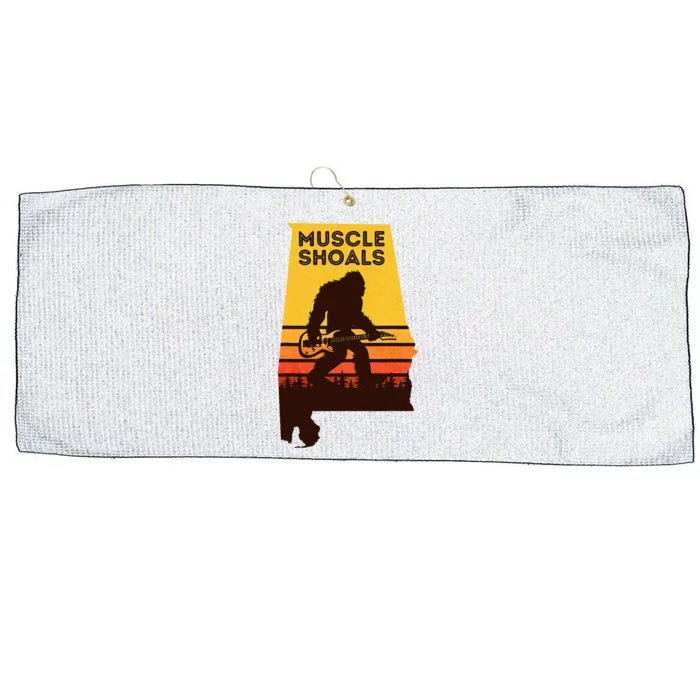 Bigfoot Muscle Shoals Alabama Retro Sasquatch Soul Music Large Microfiber Waffle Golf Towel