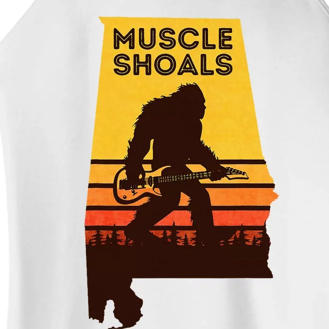 Bigfoot Muscle Shoals Alabama Retro Sasquatch Soul Music Women’s Perfect Tri Rocker Tank