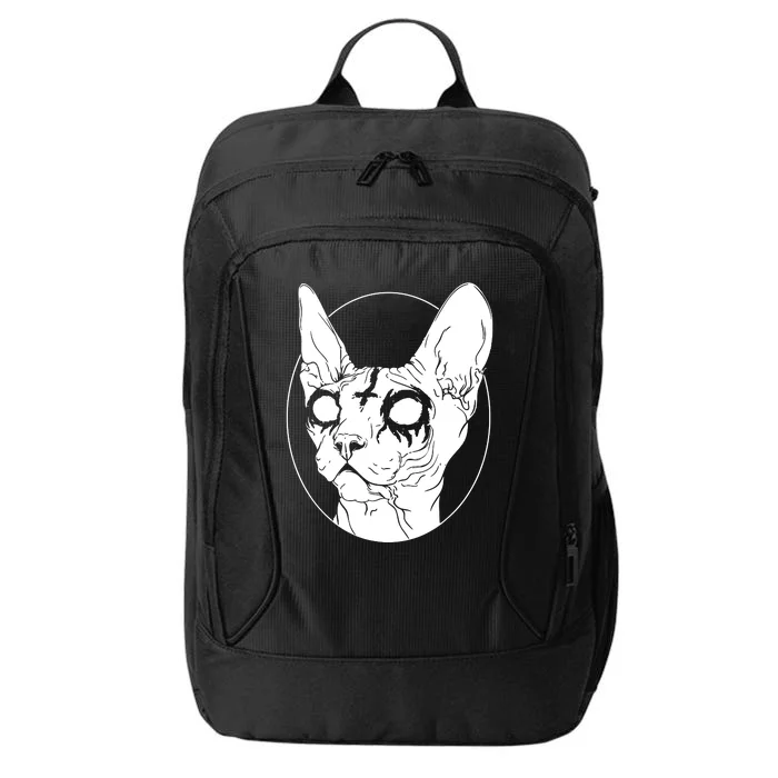 Black Metal Sphynx Cat I Goth And Death Metal City Backpack