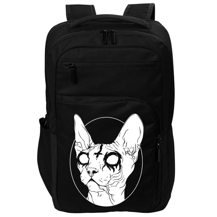 Black Metal Sphynx Cat I Goth And Death Metal Impact Tech Backpack