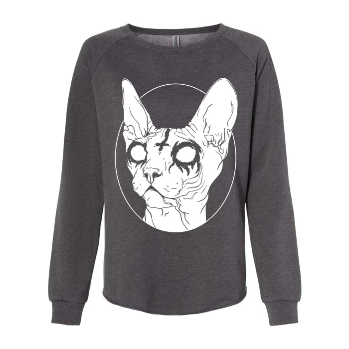 Black Metal Sphynx Cat I Goth And Death Metal Womens California Wash Sweatshirt