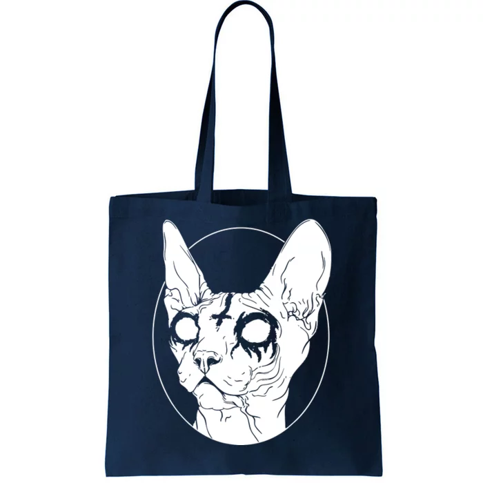 Black Metal Sphynx Cat I Goth And Death Metal Tote Bag