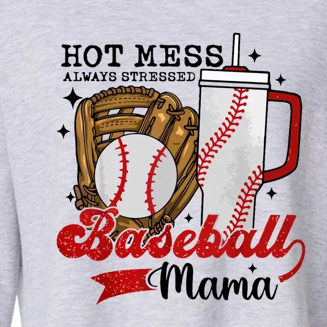 Baseball Mama Sport Mom Women Mothers Day 2024 Cropped Pullover Crew