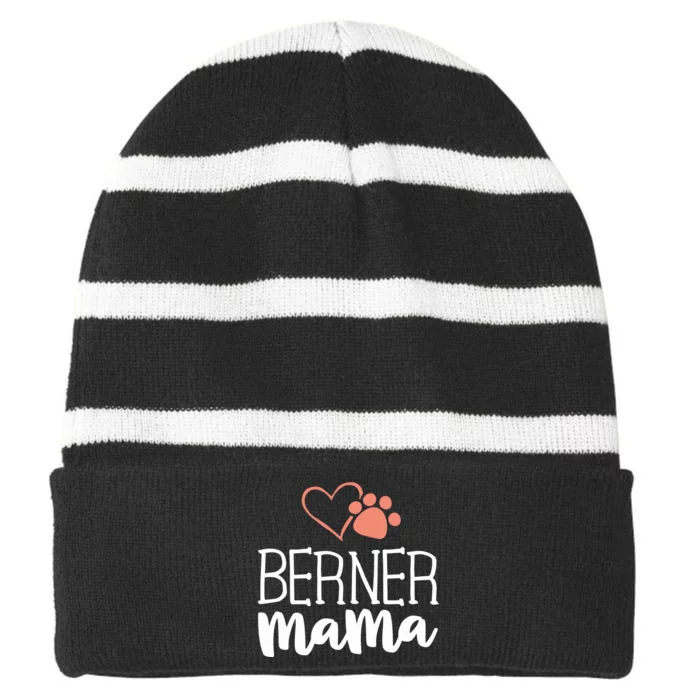 Berner Mama Shirt Bernese Mountain Dog Gifts Mom Mother Striped Beanie with Solid Band