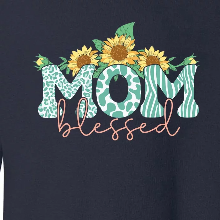 Blessed Mom Sunflower Cute Toddler Sweatshirt