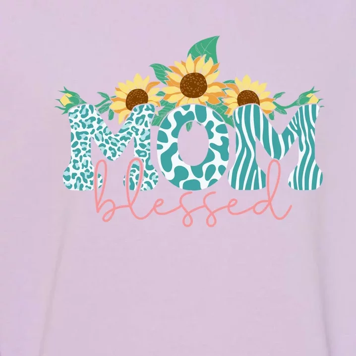 Blessed Mom Sunflower Cute Garment-Dyed Sweatshirt